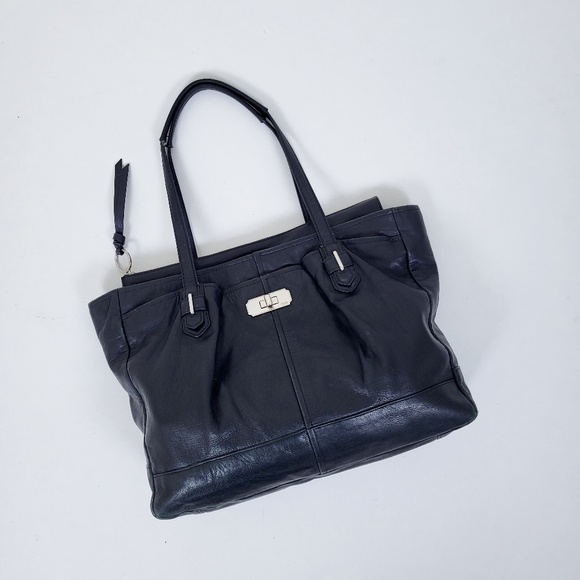 Coach Chelsea Leather Handbag black shoulder bag straps handles purse tote - Picture 1 of 16